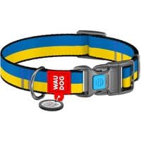 Ошейник для животных WAUDOG Nylon с QR паспортом Colors of freedom пластиковый фастекс L (4503-4020)