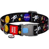 Ошейник для животных WAUDOG Nylon с QR паспортом NASA пластиковый фастекс XL (4756)