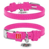 Ошейник для животных WAUDOG Glamour с QR паспортом без украшений XS Ш 12 мм розовый (32567)