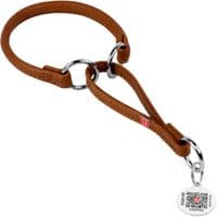 Ошейник для животных WAUDOG Soft с QR паспортом, круглый, Ш 10 мм Д 41-50 см коричневый (75316)