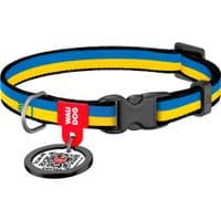 Ошейник для животных WAUDOG Nylon с QR паспортом "Colors of freedom" пластиковый фастекс XS (278-4020)