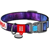 Ошейник для животных WAUDOG Nylon с QR паспортом "NASA21" пластиковый фастекс M (4502-0148)
