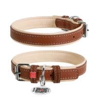 Ошейник для животных WAUDOG Soft с QR паспортом S коричневый (7191)