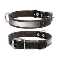 Ошейник для животных Collar со светоотражающей лентой Ш 25 мм Д 38-50 см черный (02491)