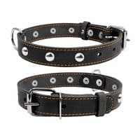 Ошейник для животных Collar одинарный с украшениями Ш 20 мм Д 32-40 см черный (01351)