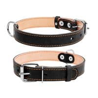 Ошейник для животных Collar двойной Ш 25 мм Д 38-50 см черный (02291)
