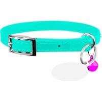 Ошейник для животных WAUDOG GLAMOUR с резинкой и стразами для кошек (ментоловый) (325413)