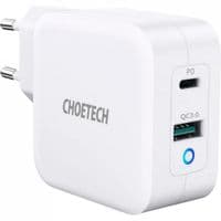 Зарядний пристрій CHOETECH GaN USB Type-C, Type-A 65W, PD, QC