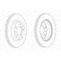 Тормозной диск FERODO DDF2413C