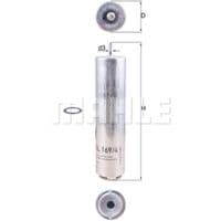 Фильтр топливный Mahle KL169/4D
