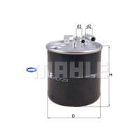 Фильтр топливный Mahle KL723D