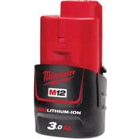 Аккумулятор для электроинструмента Milwaukee Li-Ion, M12 B3, 3Ah (4932451388)