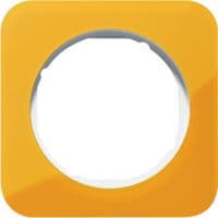 Рамка 1Х помаранчевий прозорий/пол.білизна, акрил, R.1