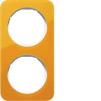 Рамка 2Х помаранчевий прозорий/пол.білизна, акрил, R.1