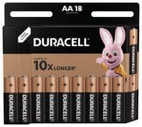 Батарейка AA (LR6), лужна, Duracell Duralock Basic, 18 шт, 1.5V, (MN1500 18BL)