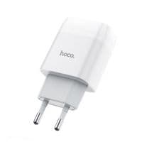 Набор СЗУ 110-240V HOCO C73A+ кабель Lighting, 2xUSB, 2.4A, кабель 1м, White, Blister
