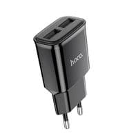 Набор СЗУ 110-240V HOCO C88A+ кабель Lighting, 2xUSB, 2.4A, кабель 1м, Black, Box