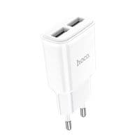 Набор СЗУ 110-240V HOCO C88A+ кабель Lighting, 2xUSB, 2.4A, кабель 1м, White, Box