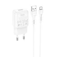 Набор СЗУ 110-240V HOCO C96A+ кабель Micro, 1xUSB, 2.1A, кабель 1м, White, Blister