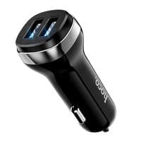Набор АЗУ 12-24V HOCO Z40+ кабель Lighting, 2xUSB, 2.4A, кабель 1м, Black, Box