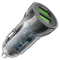 Набор АЗУ 12-24V HOCO Z47 кабель Micro, 2xUSB 3.0, 2.4A, кабель 1м, Black, Box