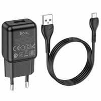 Набор СЗУ 110-240V HOCO C96A+ кабель Micro, 1xUSB, 2.1A, кабель 1м, Black, Blister