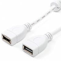 Кабель ATcom USB 2.0 AF / AF 1,8 мб. білий