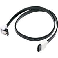 Кабель SATA-DATA 3.0, чорний, 50 cm, з засувкою