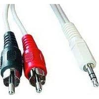 Аудио-кабель Gembird CCA-458-2.5M; 3.5mm stereo plug to 2 phono plugs audio 2,5 м, стерео, Black