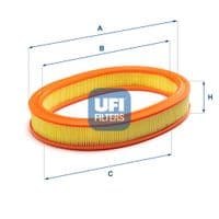 Повітряний фільтр для автомобіля UFI 27.177.00