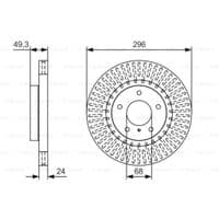 Гальмівний диск Bosch 0 986 479 T44