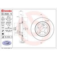 Гальмівний диск Brembo 08.D530.13