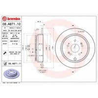Гальмівний диск Brembo 08.A871.10