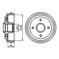 Гальмівний барабан Bosch 0 986 477 116