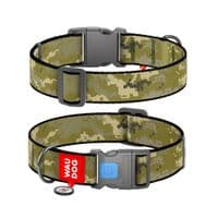 Нашийник для тварин WAUDOG Nylon з QR паспортом "Мілітарі" пластиковий фастекс XXL (284-4026)