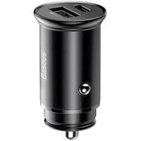 Car charger 1USB + 1Type-C Baseus Circular Metal PPS 30W (CCYS-C01) Black