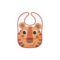 Слинявчик Canpol babies Hello Little пластмасовий з кишенькою Жовтогарячий (9/232_ora)