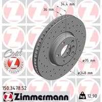 Гальмівний диск ZIMMERMANN 150.3478.52