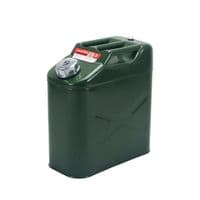 Канистра Merlion YT-HS-FV-15L, металлическая с клапаном + гибкая лейка, 15л, 340х165х360мм, Green
