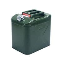 Канистра Merlion YT-HS-FX-25L, металлическая с клапаном + гибкая лейка, 25л, 355х255х360мм, Зеленая