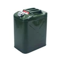 Канистра Merlion YT-HS-FX-35L, металлическая с клапаном + гибкая лейка, 35л, 355х255х480мм, Зеленая