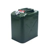 Канистра Merlion YT-HS-FX-30L, металлическая с клапаном + гибкая лейка, 30л, 355х255х420мм, Зеленая