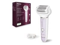 Епілятор Panasonic пінцетний, акумуляторний , пінцет.-60, волог.+сух., насадок-2, футляр , фіолетово-білий