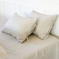 Наволочка MirSon Лен Natural Linen 60х60 Grey sky (2200005372234)