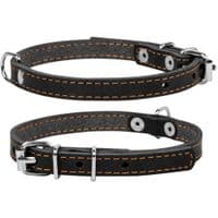 Ошейник для животных Collar одинарный Ш 10 мм Д 22-30 см черный (00151)