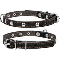 Ошейник для животных Collar одинарный с украшениями Ш 14 мм Д 27-35 см черный (00041)