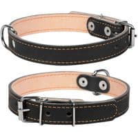 Ошейник для животных Collar двойной Ш 14 мм Д 27-35 см черный (00121)