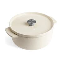 Кастрюля KitchenAid чугунная с крышкой 5,2 л Миндальный крем (CC006059-001)