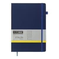 Книга записная Buromax Etalon 210x295 мм 96 листов в клеточку обложка из искусственной кожи Синий (BM.294160-02)