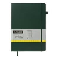 Книга записная Buromax Etalon 210x295 мм 96 листов в клеточку обложка из искусственной кожи Зеленый (BM.294160-04)
